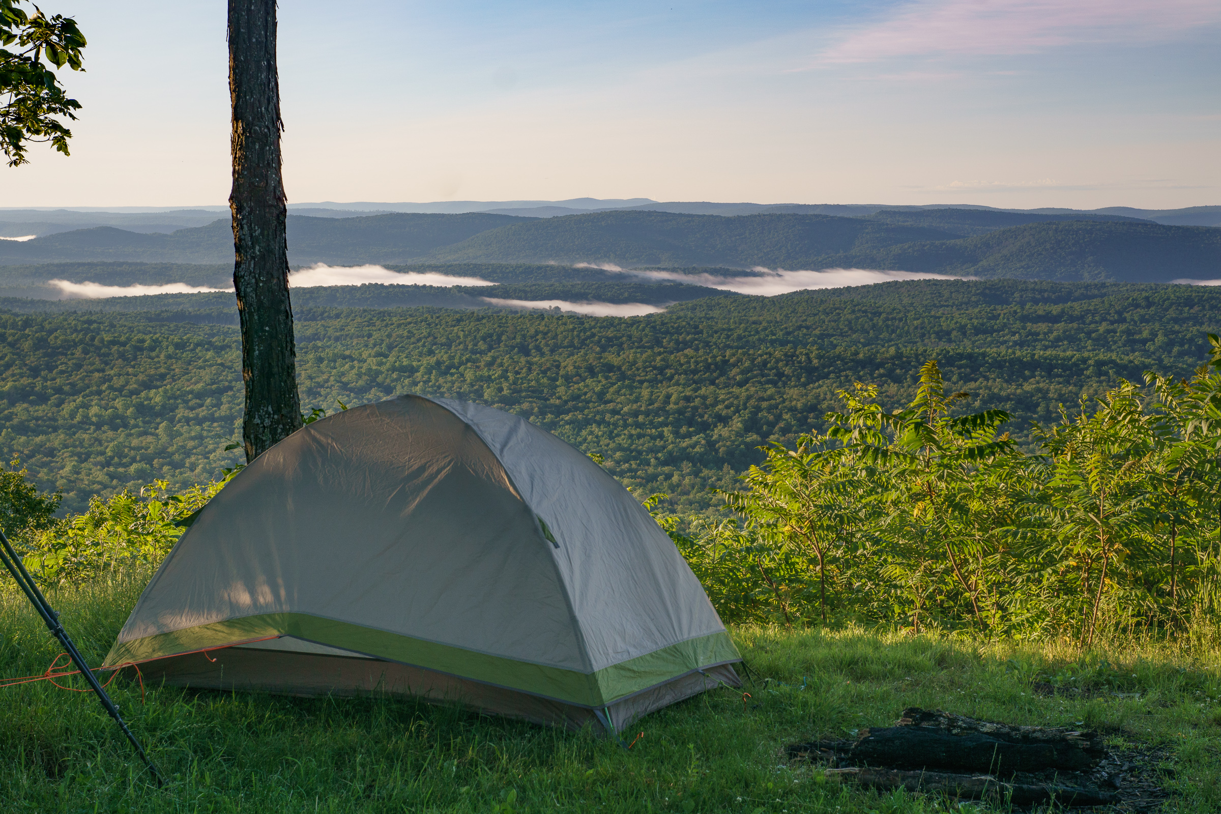 camping Sunrise over Loyalsock Forest