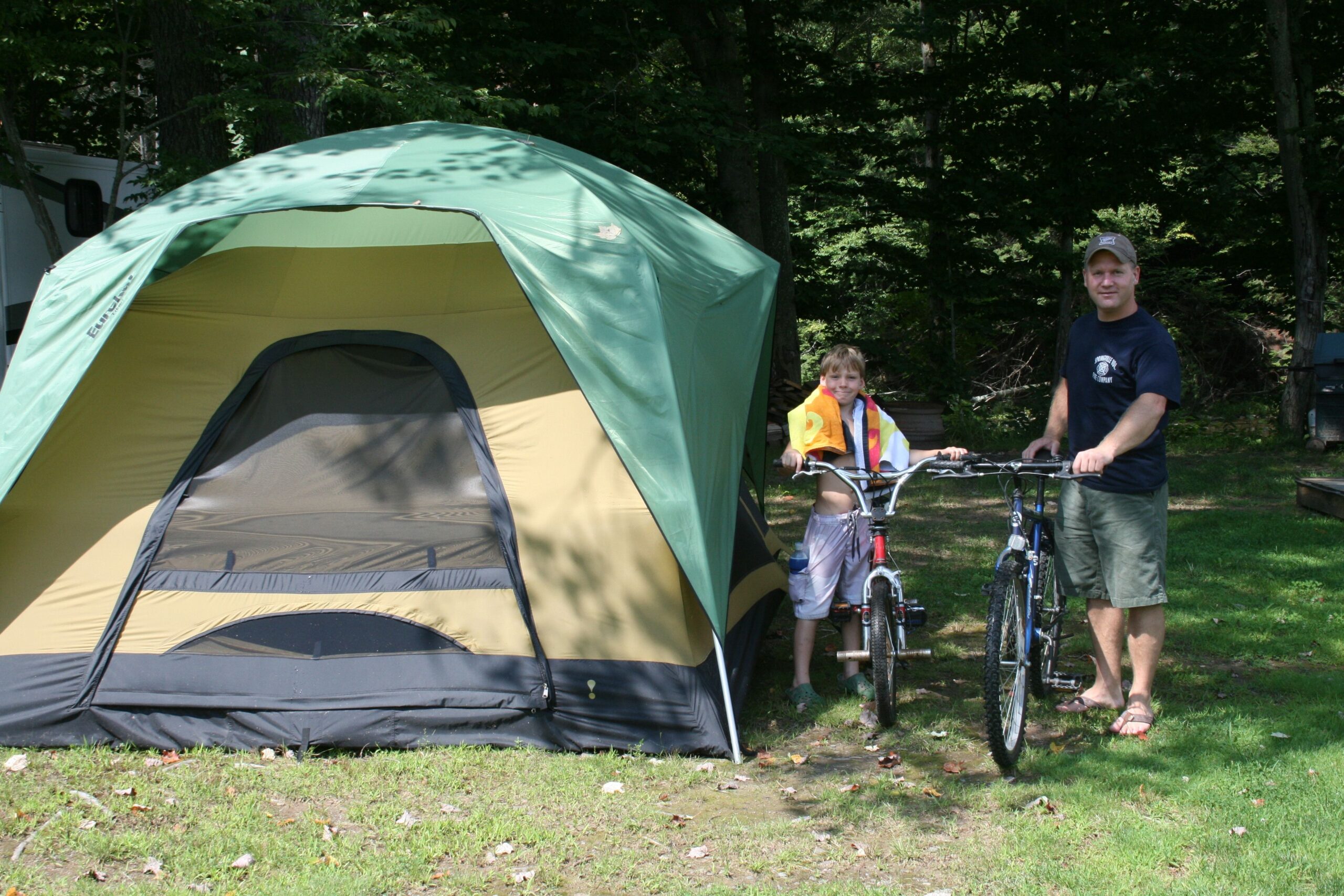 cycling outdoor family camping