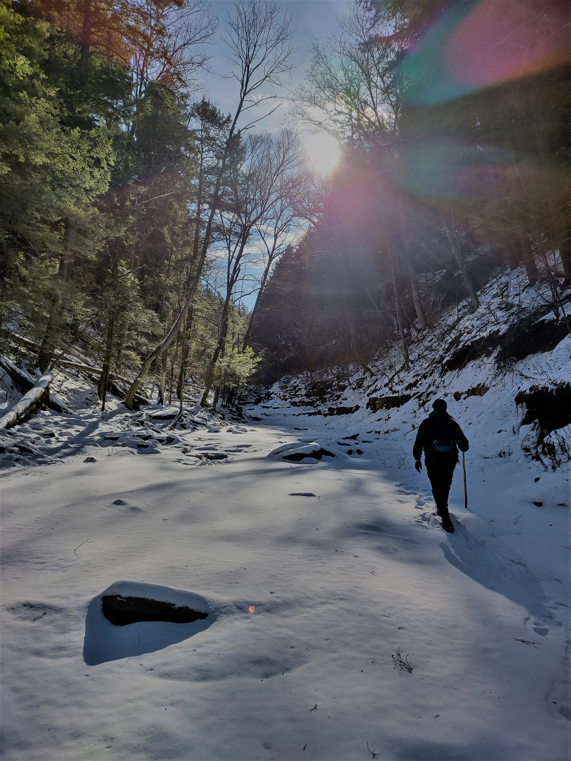 winter ice hiking