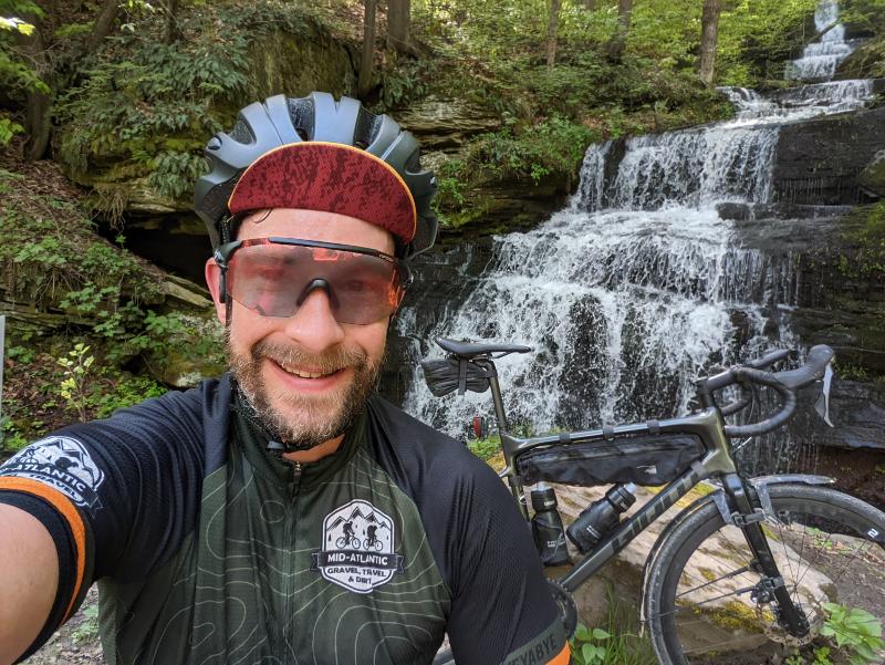 bikepacking waterfall