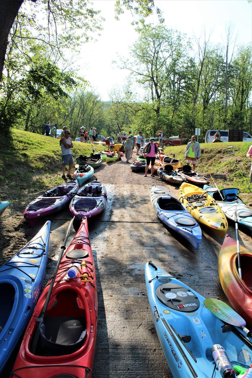 kayaks ready to go susquehanna river